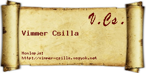 Vimmer Csilla névjegykártya